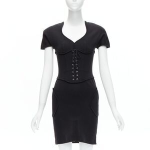 Thierry Mugler Black Corset Dress